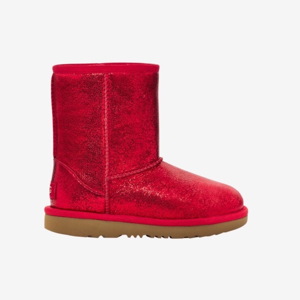 NEW UGG RED METALLIC SPARKLE UGG BOOTS CLASSIC